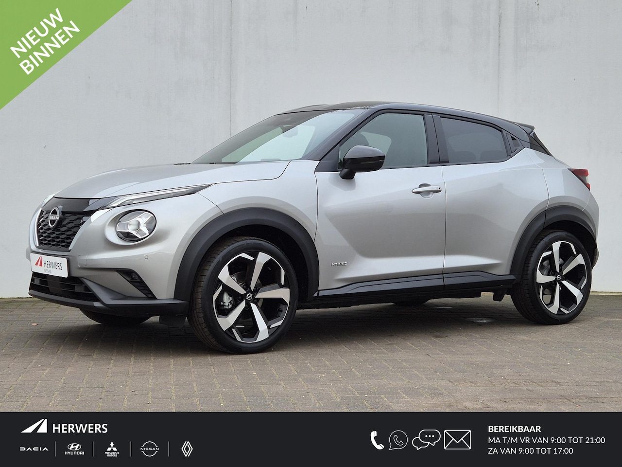 Nissan Juke - 1.6 Hybrid Tekna Automaat / Cold Pack / Bose Sound / Rondomzicht camera / Adaptief cruise - AutoWereld.nl