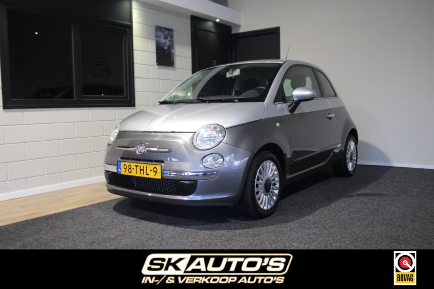 Fiat 500 - 1.2 BICOLORE NAP! ELEK RAMEN AIRCO CENTRAAL BLUE EN ME ALL-IN! - AutoWereld.nl