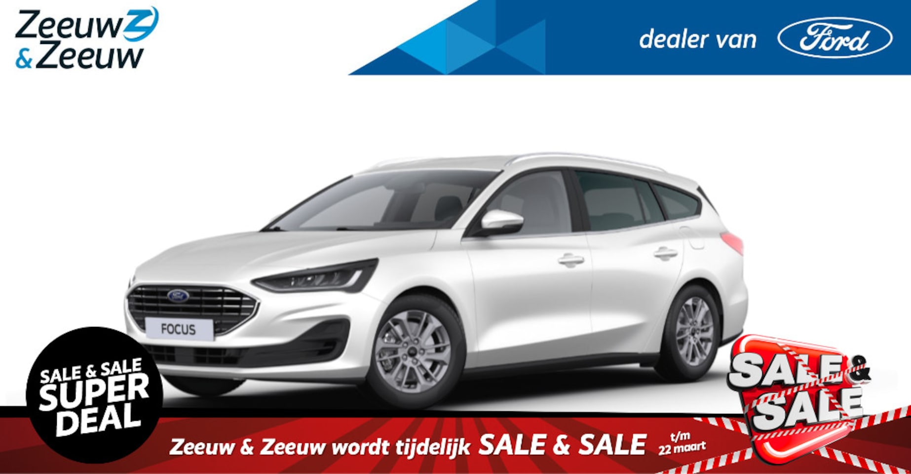 Ford Focus Wagon - 1.0 EcoBoost Hybrid Titanium | Verwachte levertijd 3 weken | Prijs inclusief 3500 euro For - AutoWereld.nl