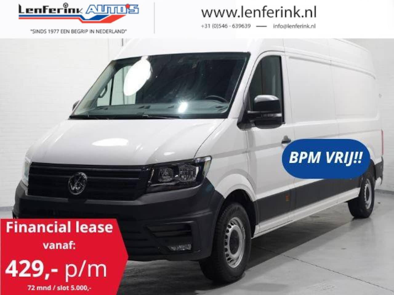 Volkswagen Crafter - 2.0 TDI 140 pk L4H3 Airco, Cruise Control Geveerde Stoel, PDC V+A, 3-Zits, Nieuw ongebruik - AutoWereld.nl