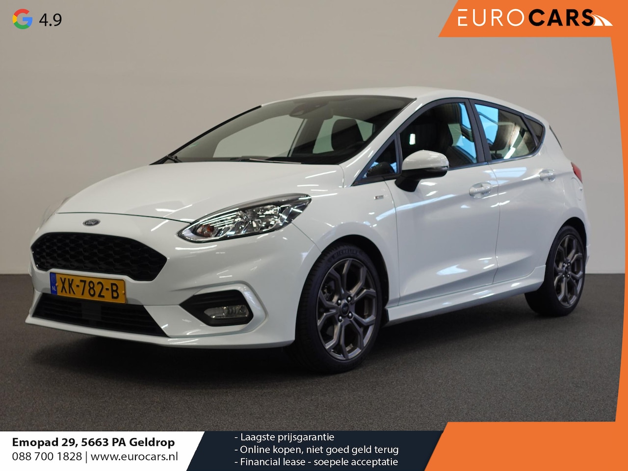 Ford Fiesta - 1.0 EcoBoost ST-Line Airco Bluetooth Navigatie parkeersensoren lm velgen - AutoWereld.nl