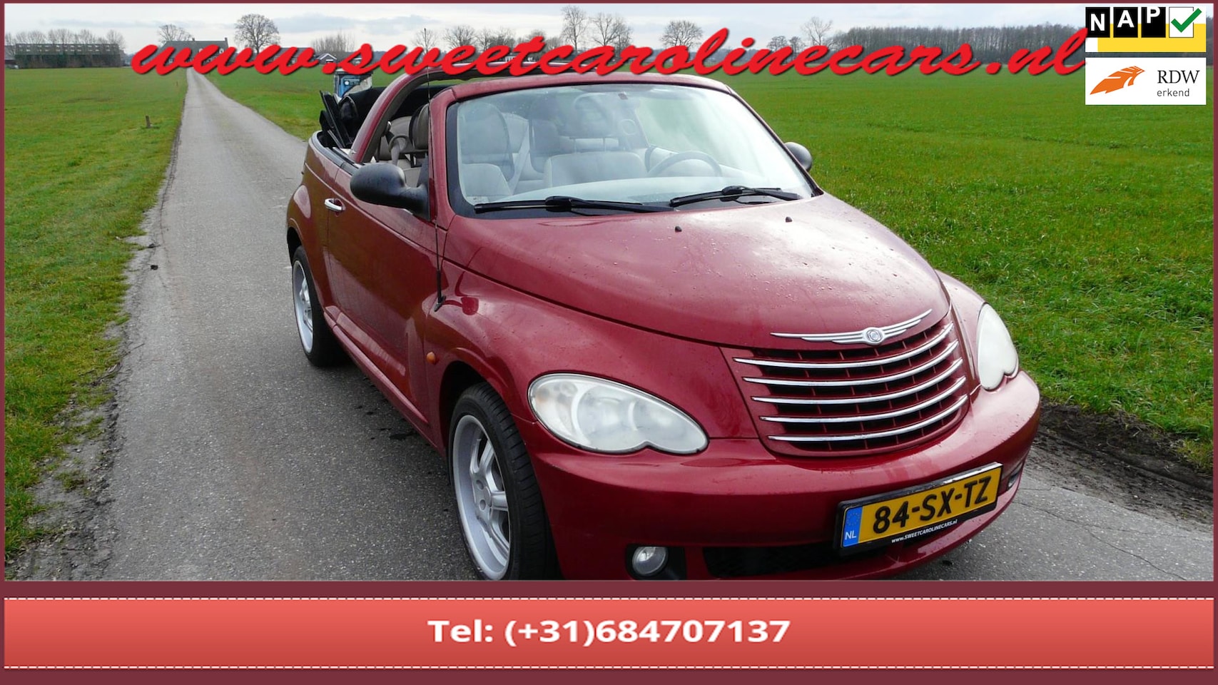 Chrysler PT Cruiser Cabrio - 2.4i Limited 2.4i Limited,AircomLeder,ELec.pakket,Grootbeeld Navi,17"Lmv's! - AutoWereld.nl