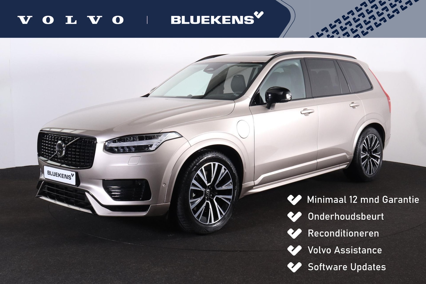 Volvo XC90 - T8 Recharge AWD Ultra Dark - Luchtvering - Panorama/schuifdak - IntelliSafe Assist & Surro - AutoWereld.nl