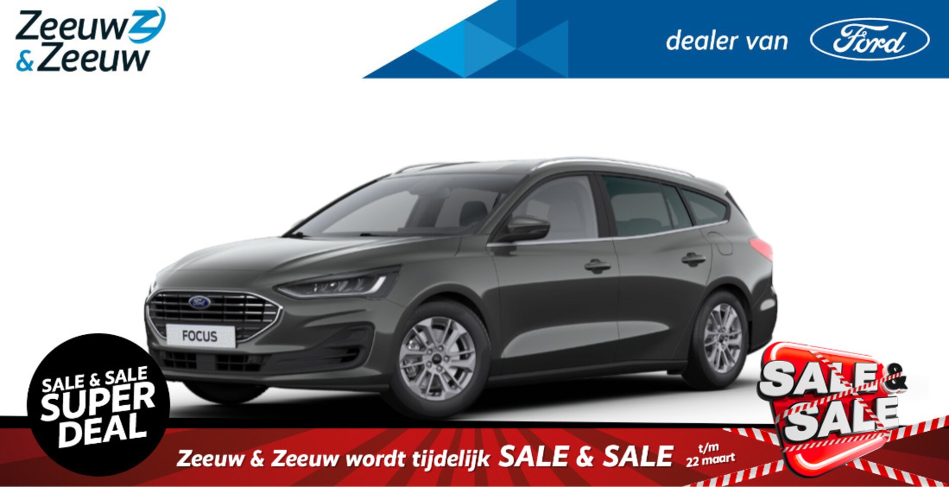 Ford Focus Wagon - 1.0 EcoBoost Hybrid Titanium | Verwachte levertijd 6 weken | Prijs inclusief 3500 euro For - AutoWereld.nl