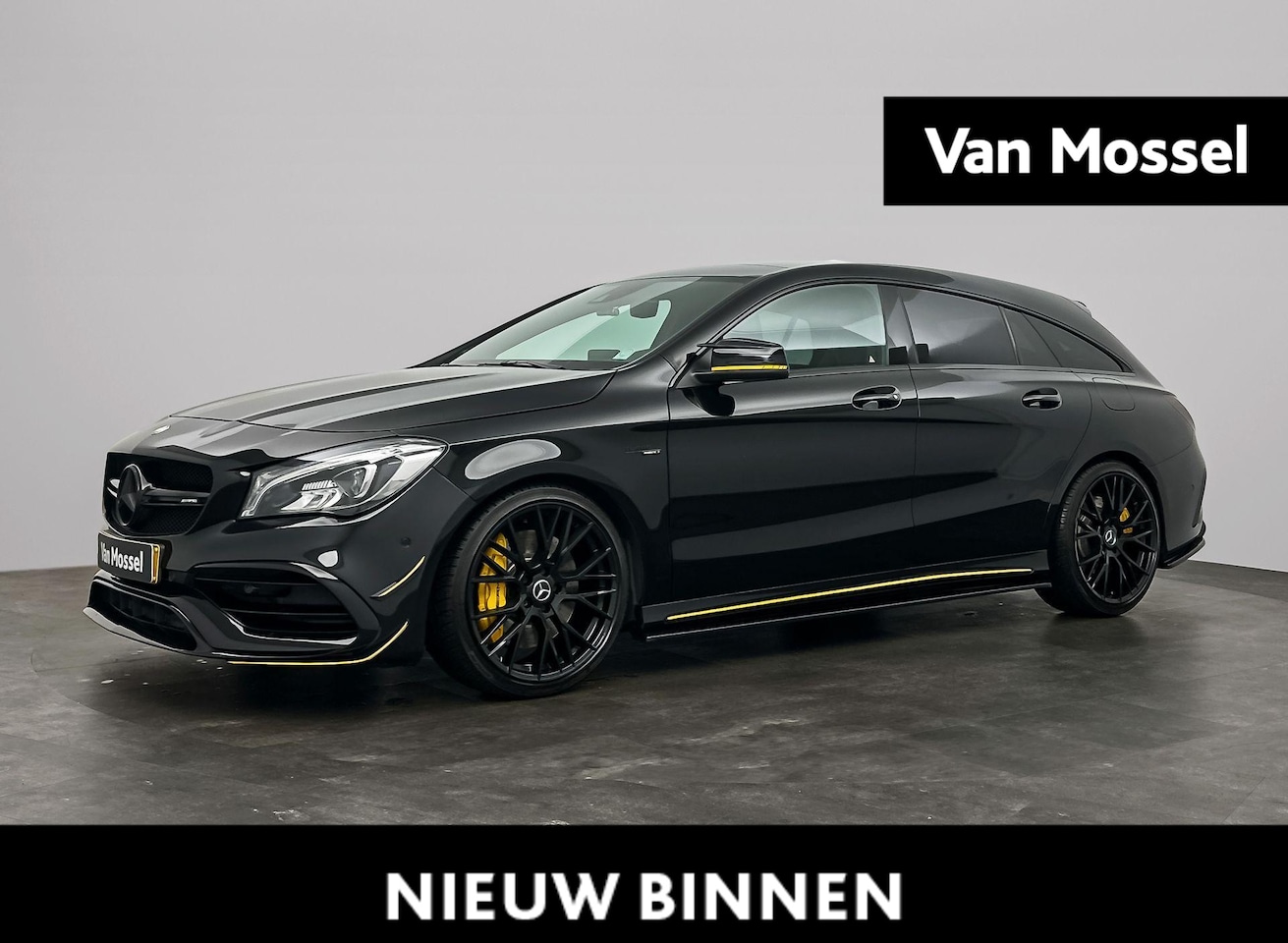 Mercedes-Benz CLA-klasse Shooting Brake - AMG 45 4MATIC Yellow Night Ed. | Wordt Verwacht | Stage 2 426PK | Navigatie | Panoramadak - AutoWereld.nl