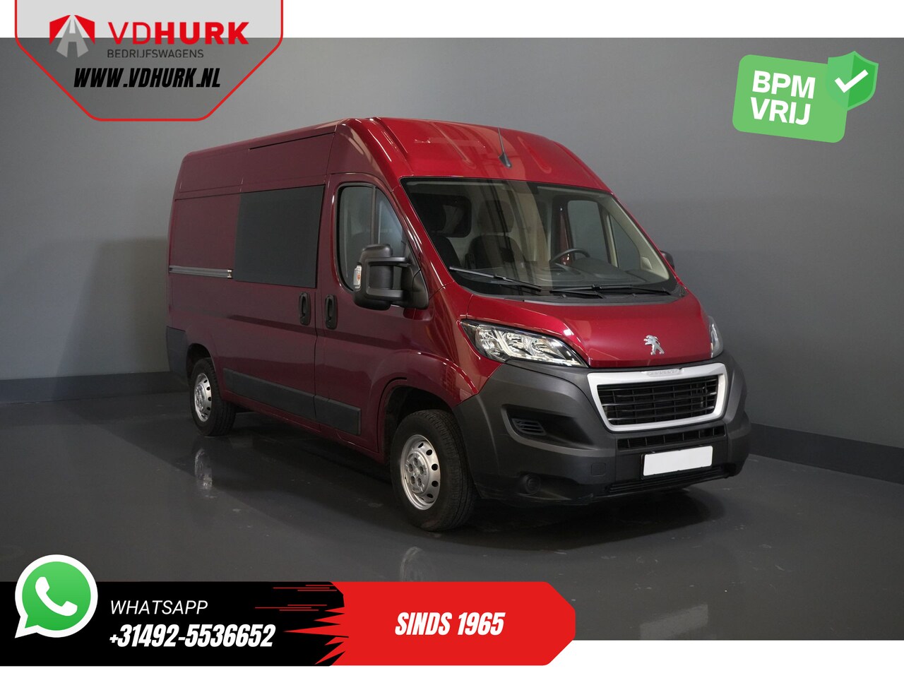 Peugeot Boxer - 2.2 HDi 120 pk L2H2 BPM VRIJ! Navi/ Cruise/ Camera/ PDC/ Airco/ Trekhaak/ 2.5t Trekverm. - AutoWereld.nl