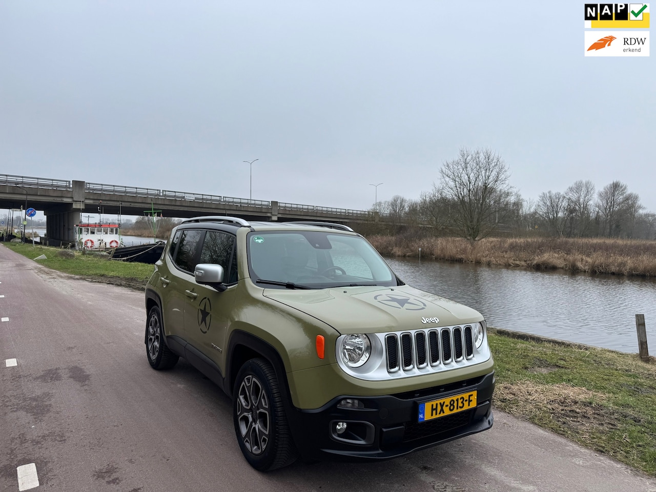 Jeep Renegade - 1.4 MultiAir Limited|1e eig.|Leder|Trekh.|PDC| - AutoWereld.nl