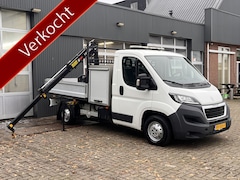 Peugeot Boxer - 335 2.2 HDI L2 Pick-up Openlaadbak Laadkraan Hiab 013T Airco Stuurwielbediening Trekhaak 2