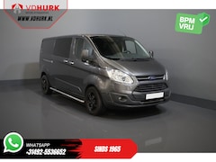 Ford Transit Custom - 2.0 TDCI 170 pk Aut. L2 Limited DC Dubbel Cabine 2x Schuifdeuren/ Stoelverw./ 17”LMV/ Navi