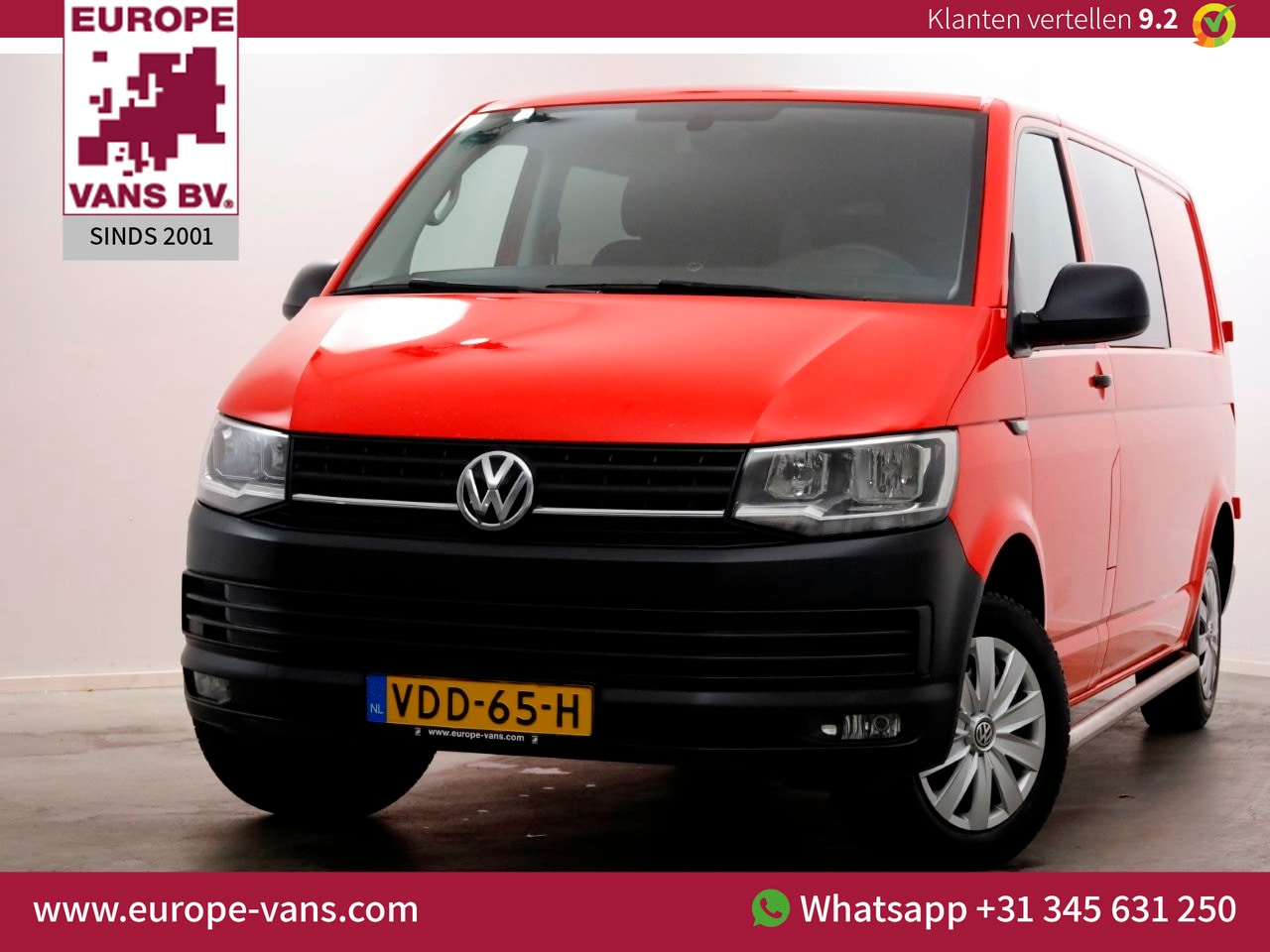 Volkswagen Transporter - T6 2.0 TDI 150pk E6 Lang D.C. Airco/Navi 10-2019 - AutoWereld.nl