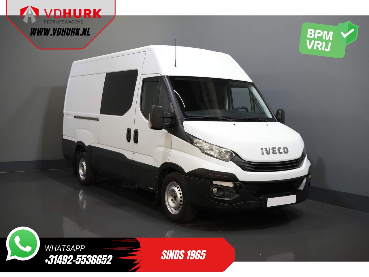 Iveco Daily - 35S16V 2.3 L3H2 155 pk Aut. DC Dubbel cabine BPM VRIJ! 3.5T trekverm./ Climate/ Cruise/ Ca - AutoWereld.nl