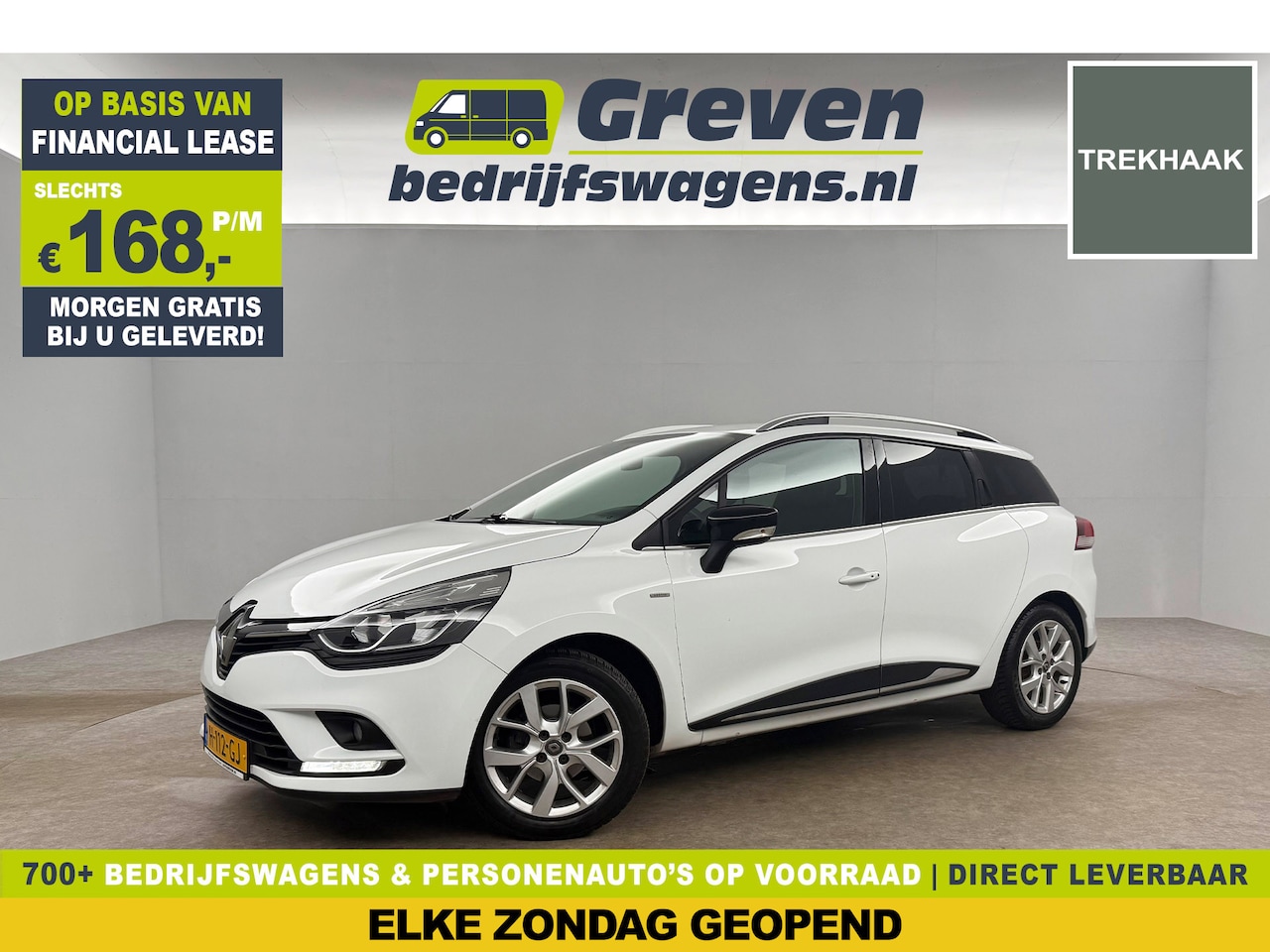 Renault Clio - 0.9 TCe Limited Airco Cruise LED Trekhaak 16"LMV Navigatie Parkeersensoren - AutoWereld.nl