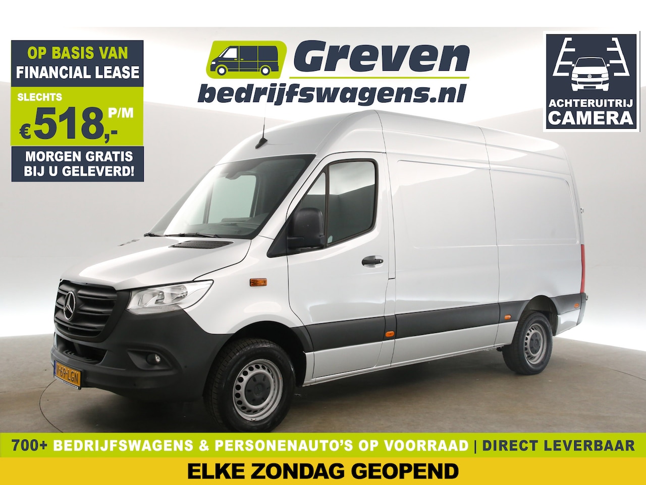 Mercedes-Benz Sprinter - 317 1.9 CDI L2H2 170PK 360Camera Airco Cruise Carplay 3 Persoons Navi Stoelverwarming PDC - AutoWereld.nl