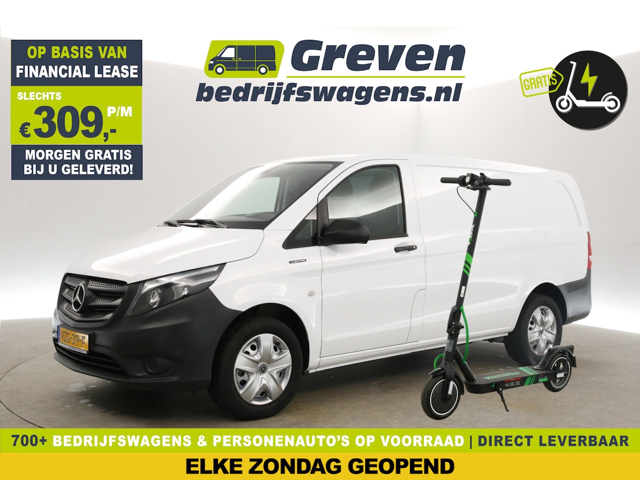 Mercedes-Benz eVito - Lang 41 kWh | GRATIS E-Step! | Elektrisch | EMISSIEVRIJE ZONE | Airco Camera Stoelverwarmi - AutoWereld.nl