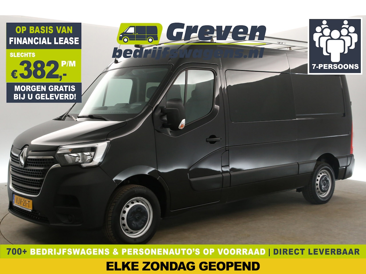 Renault Master - T35 2.3 dCi L2H2 | 7 PERSOONS | Dubbele Cabine | Airco PDC Imperiaal Ladder Trekhaak - AutoWereld.nl