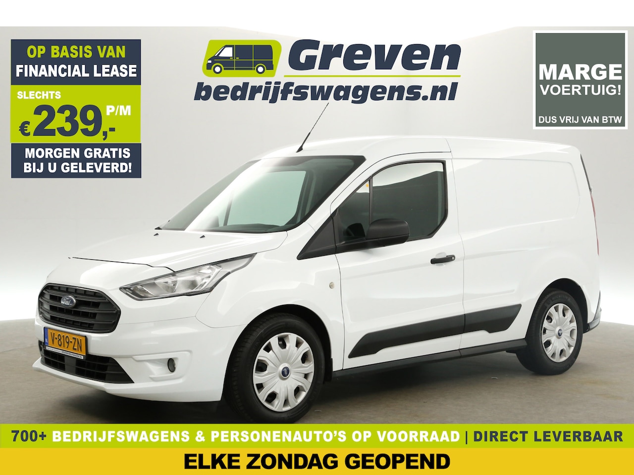 Ford Transit Connect - 1.5 EcoBlue L1H1 | MARGE! | Airco 3 Persoons Trekhaak Elektrpakket Schuifdeur - AutoWereld.nl