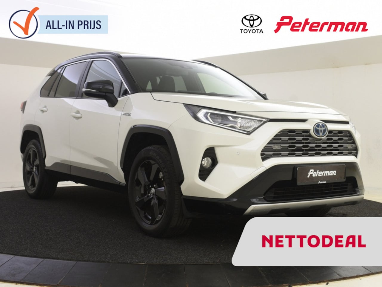 Toyota RAV4 - Netto Deal * 2.5 AWD Hybrid Bi Tone | PDC V+A | Stoelverwarming | El ach - AutoWereld.nl