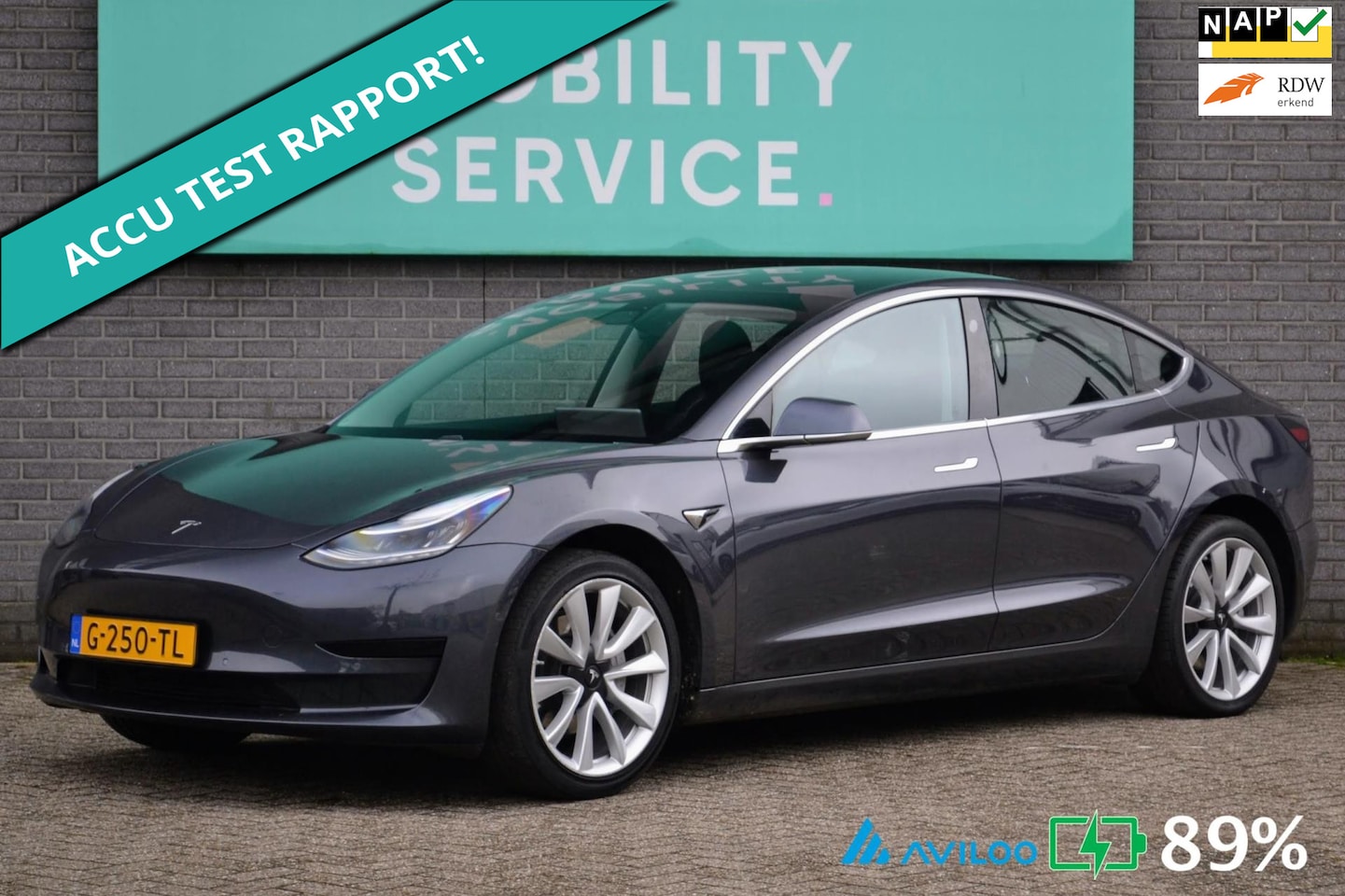 Tesla Model 3 - Standard RWD Plus 60 kWh SOH89% Pano AutoPilot LED ACCU- CHECK - AutoWereld.nl