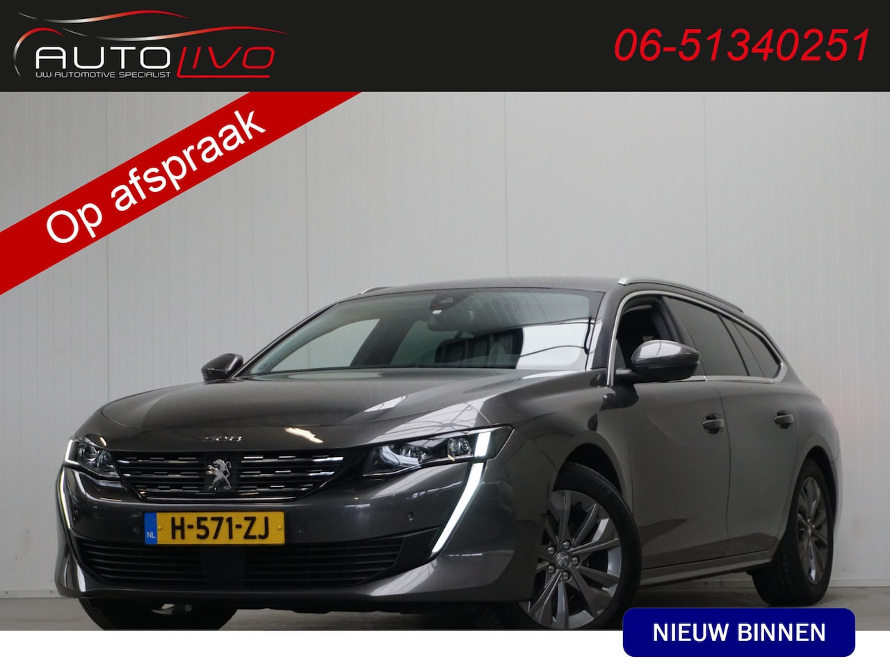 Peugeot 508 SW - 1.6 PureTech Blue Lease Allure 180 PK! AUTOMAAT! G. NAVI CLIMA CAMERA PDC AD. CRUISE TREKH - AutoWereld.nl