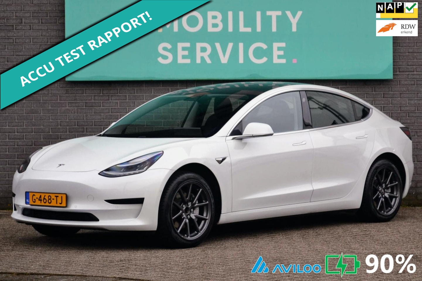 Tesla Model 3 - Standard RWD Plus 60 kWh SOH90% Pano AutoPilot LED ACCU- CHECK - AutoWereld.nl