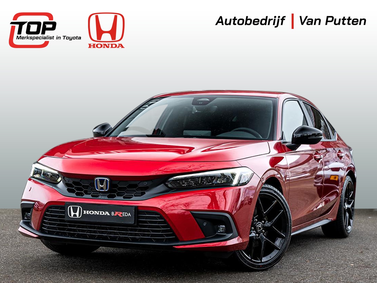 Honda Civic - 2.0 Hybrid 184pk Sport Automaat | Nieuwe NL Auto | Premium Crystal Red | Incl. 1.000 Aktie - AutoWereld.nl