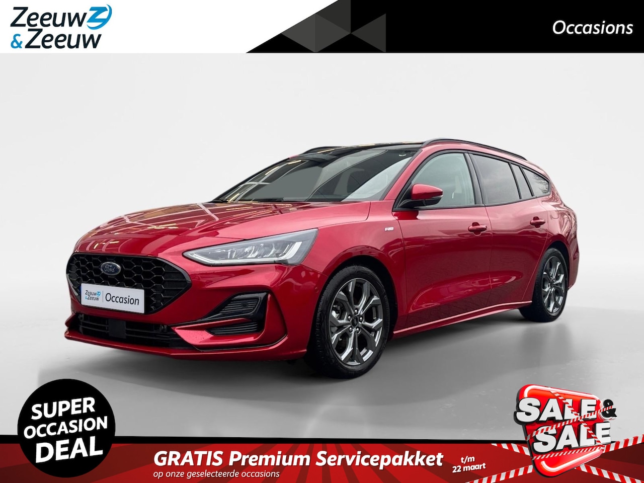 Ford Focus Wagon - 155 pk Hybrid ST Line | Schuif/kanteldak | Adapt. Cruise | Voorruitverwarming | - AutoWereld.nl