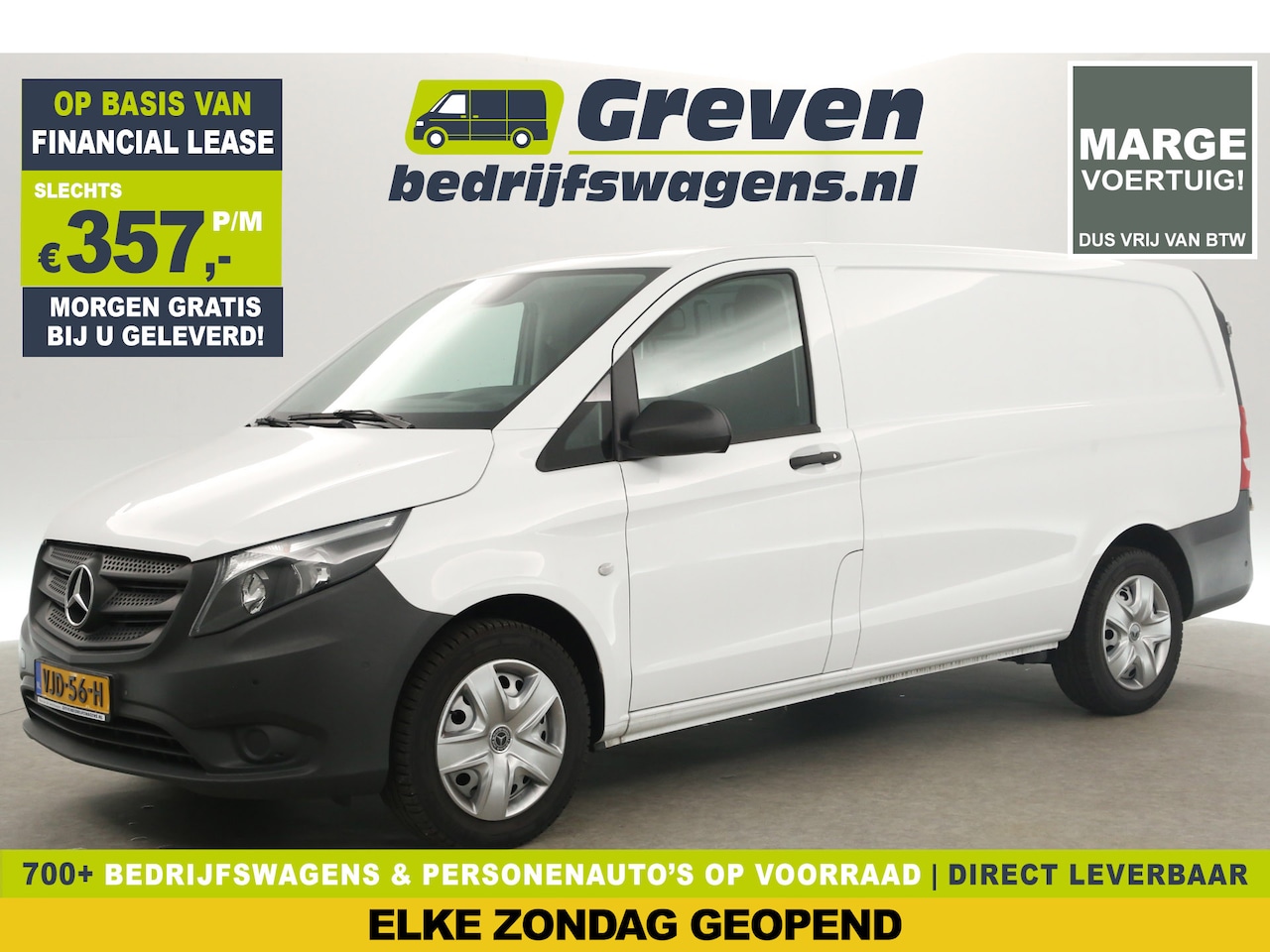 Mercedes-Benz Vito - 116 CDI Lang 164PK  Marge Airco Camera Carplay Cruise Trekhaak Navigatie PDC Elektrpakket - AutoWereld.nl