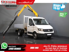 Volkswagen Crafter - 50 165 pk Open laadbak/ Effer 352S Kraan/ Crane/ Kran/ Autokran/ PTO/ Dubbel Lucht