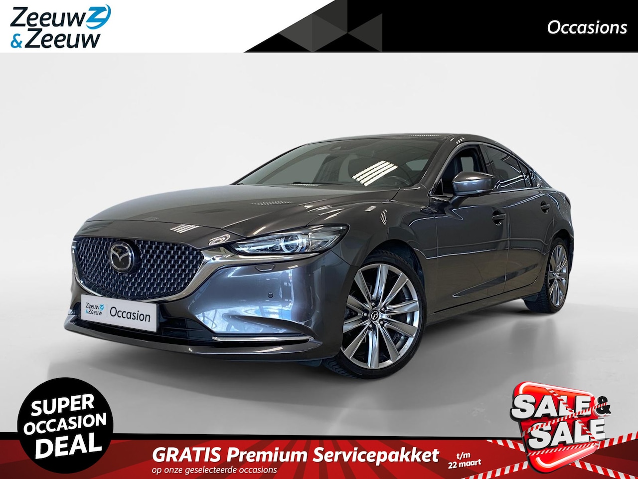 Mazda 6 - 2.0 AUTOMAAT | SIGNATURE | OPEN DAK | NL-AUTO | MACHINE GREY | - AutoWereld.nl