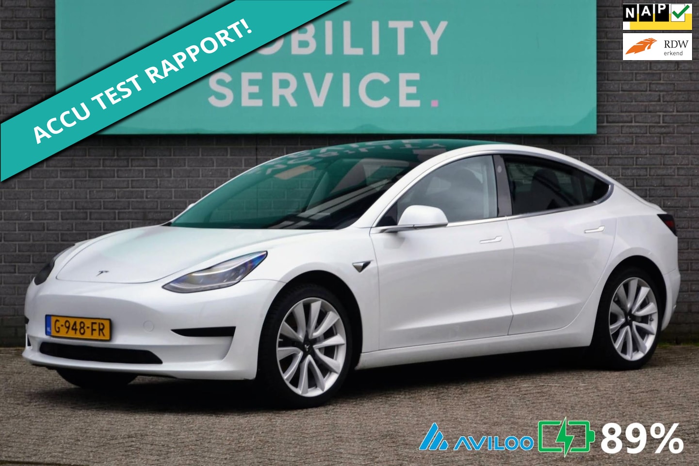 Tesla Model 3 - Standard RWD Plus 60 kWh SOH89% Pano AutoPilot LED ACCU- CHECK - AutoWereld.nl