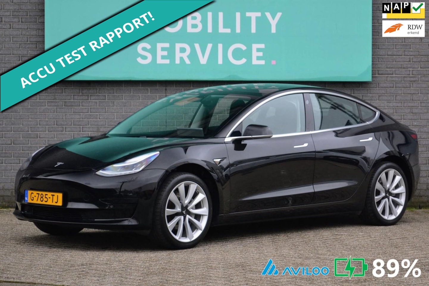 Tesla Model 3 - Standard RWD Plus 60 kWh SOH89% Pano AutoPilot LED ACCU- CHECK - AutoWereld.nl