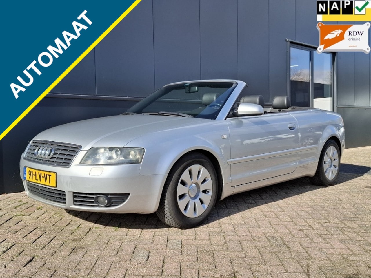 Audi A4 Cabriolet - 2.4 V6 Exclusive Automaat Leer Nette Auto! - AutoWereld.nl