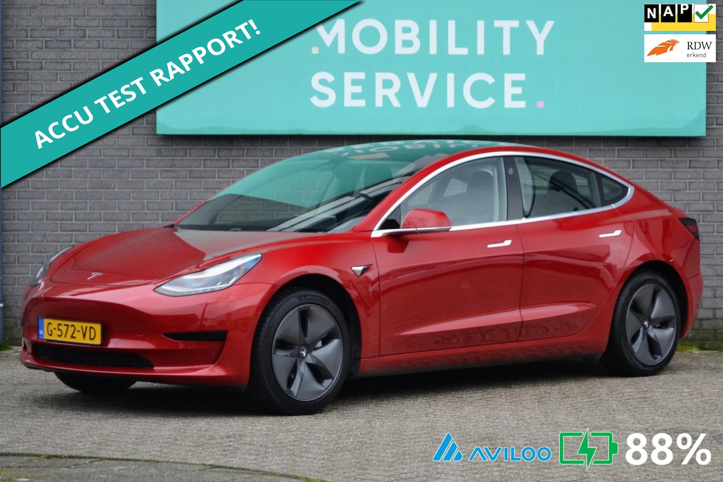 Tesla Model 3 - Standard RWD Plus 60 kWh SOH88% Pano AutoPilot LED ACCU- CHECK - AutoWereld.nl