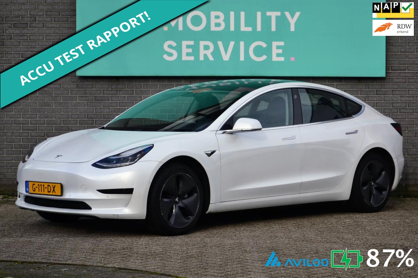 Tesla Model 3 - Standard RWD Plus 60 kWh SOH87% Pano AutoPilot LED ACCU- CHECK - AutoWereld.nl