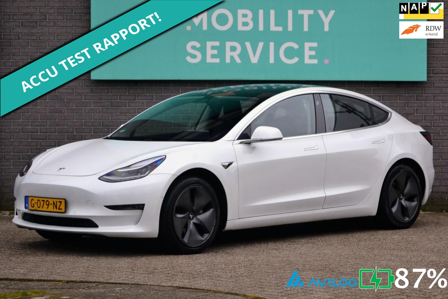 Tesla Model 3 - Long Range RWD Long Range AWD 75 kWh SOH87% Pano AutoPilot LED ACCU- CHECK - AutoWereld.nl