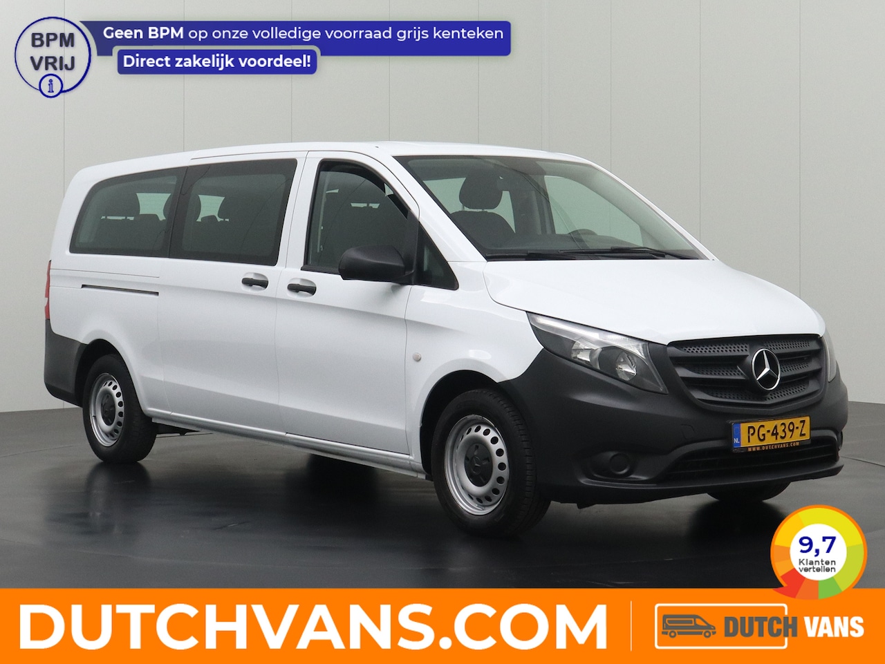 Mercedes-Benz Vito - 9-Persoons Personenbus | Kombi Extra Lang | BPM Vrij 2-2-2-3 Stoelopstelling | Airco - AutoWereld.nl