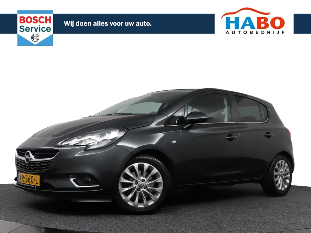 Opel Corsa - 1.0 TURBO ONLINE EDTION 90PK 5DRS ECC/CRUISE/NAV/REGEN.SENS/PARK.SENS/LMV/HALF.LEDER - AutoWereld.nl