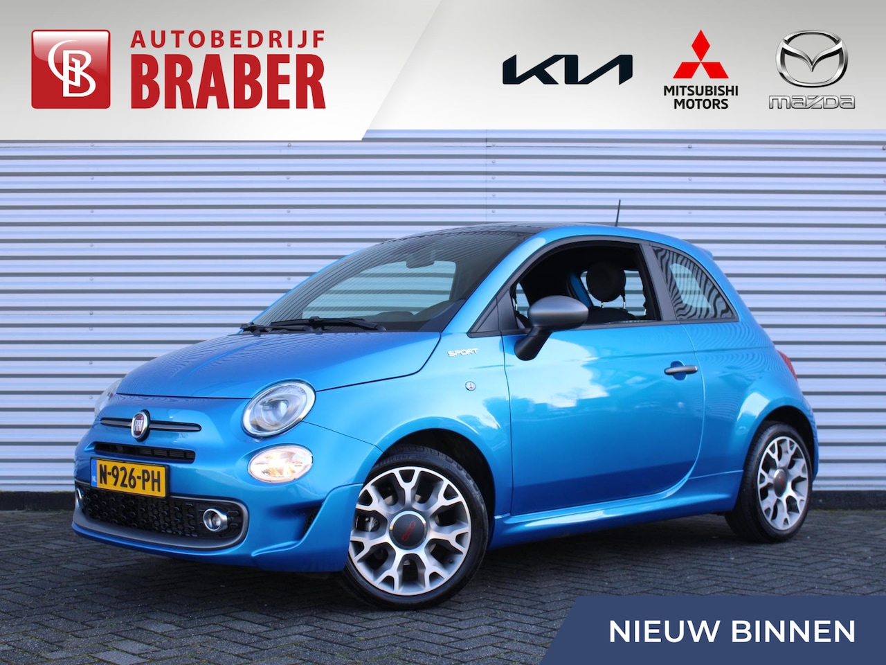 Fiat 500 - 1.0 Hybrid Sport | 16" LM | Clima | Cruise | Carplay | Panoramadak | Navi | - AutoWereld.nl