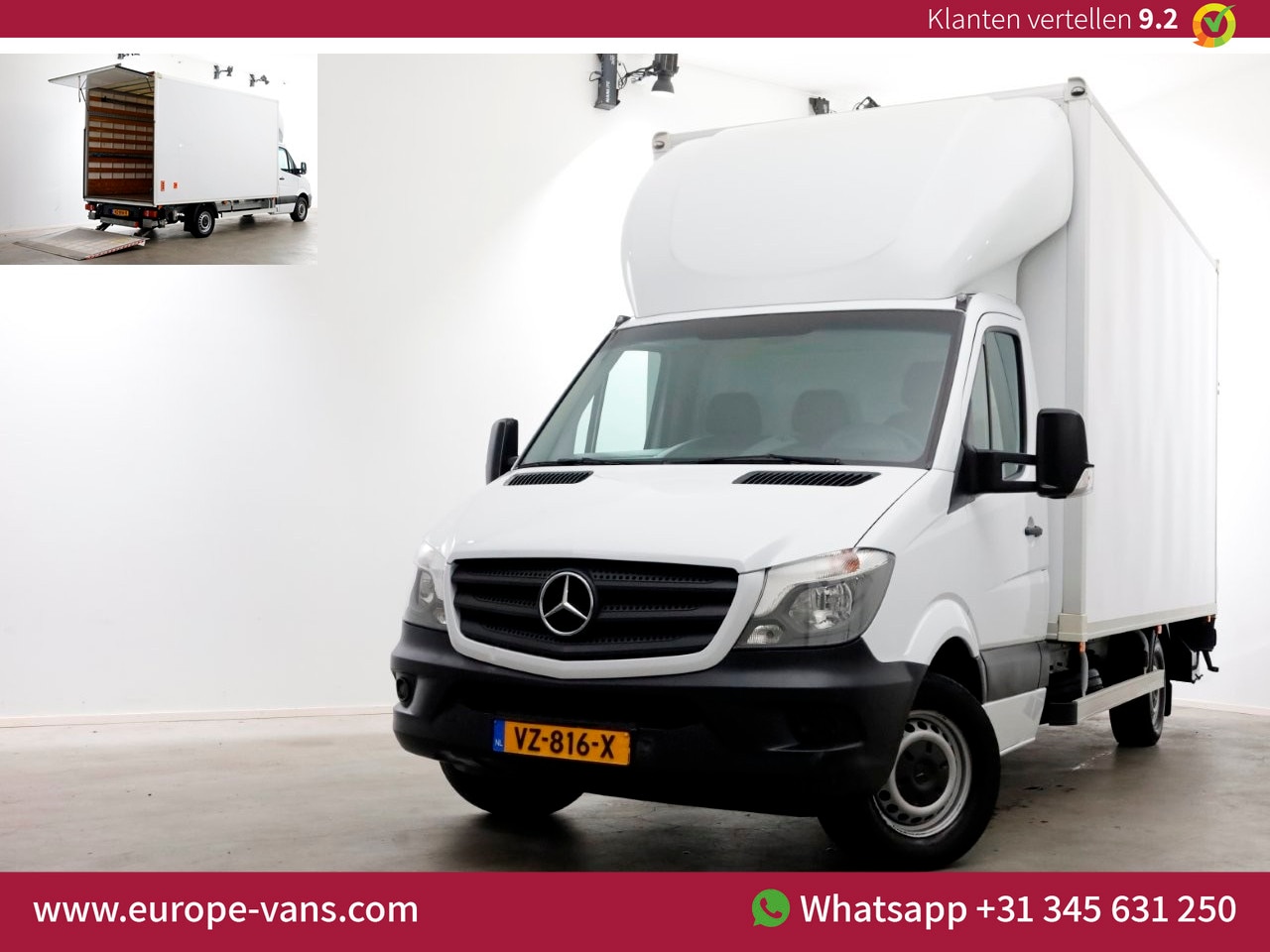 Mercedes-Benz Sprinter - 316 CDI 163pk E6 7G Automaat XXL Bakwagen met laadklep Extra Hoog 240cm 10-2016 - AutoWereld.nl