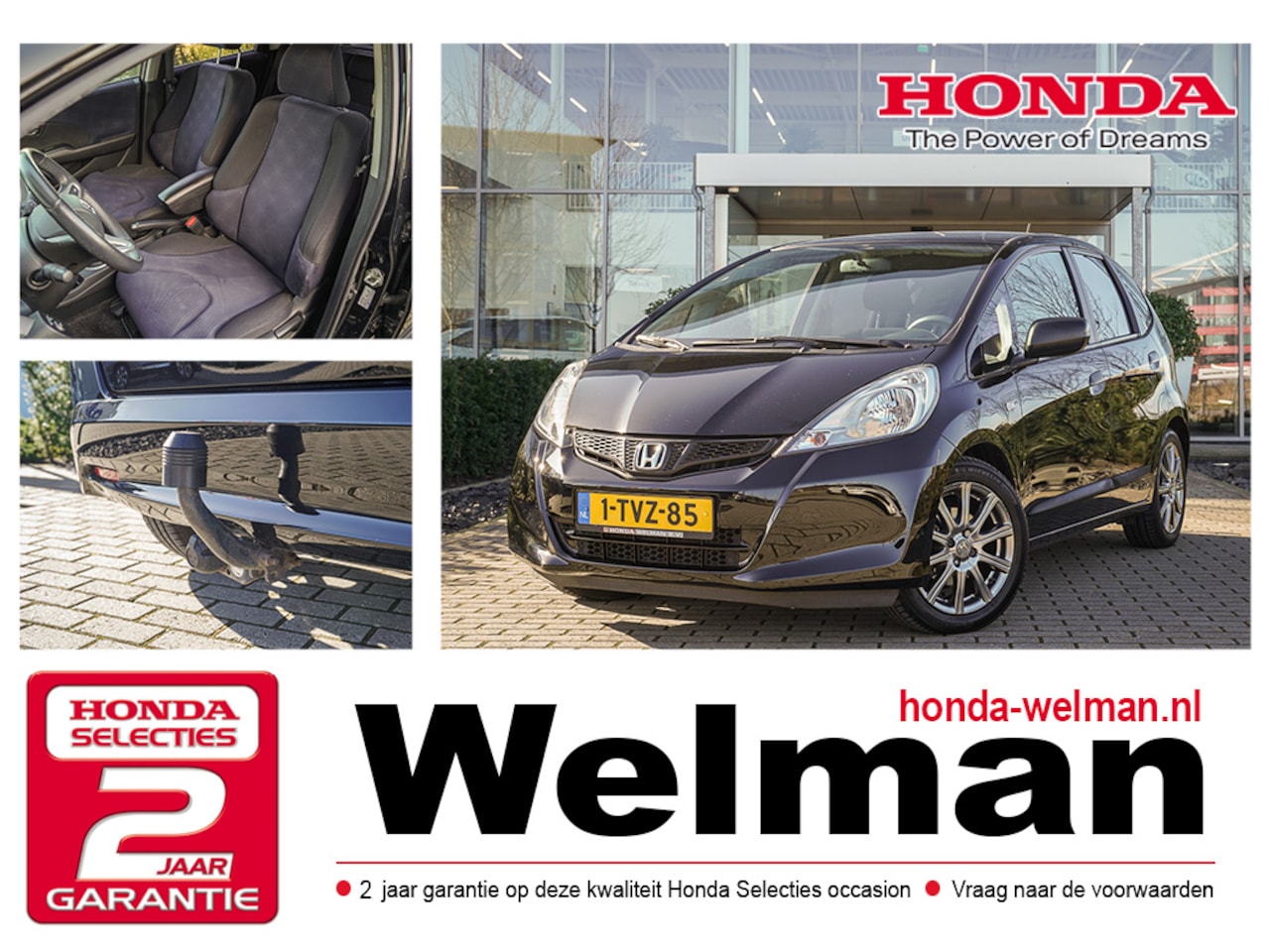 Honda Jazz - 1.2i V-TEC COOL PLUS - TREKHAAK - SPOILER - 16" LMV - PRIVACY GLASS - AutoWereld.nl