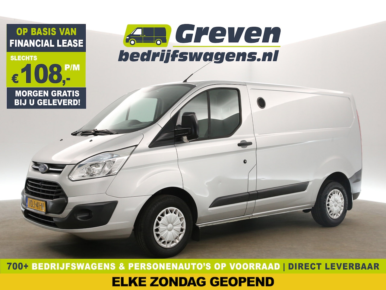 Ford Transit Custom - 310 2.2 TDCI L1H1 Airco Cruise Stoelverwarming Metallic Bluetooth Elektrpakket - AutoWereld.nl