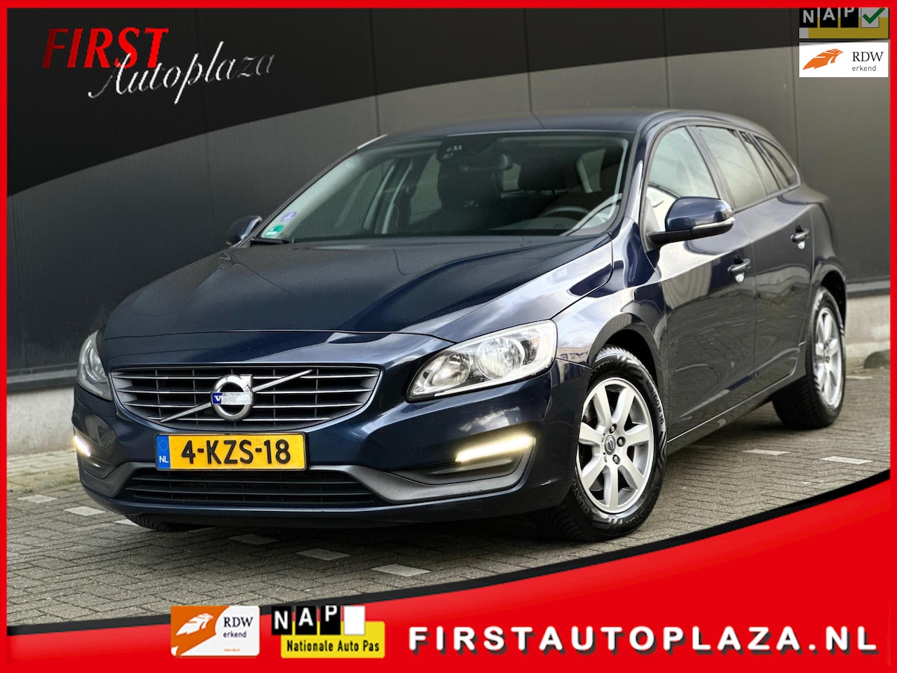 Volvo V60 - 1.6 T3 Kinetic AUTOMAAT NAVI/PDC/CRUISE/AIRCO | KEURIGE AUTO ! - AutoWereld.nl