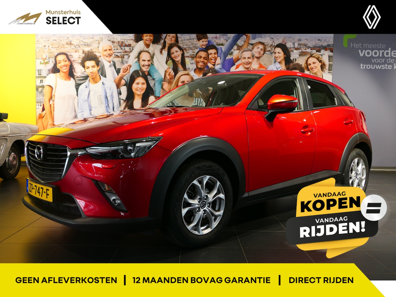 Mazda CX-3 - 2.0 SkyActiv-G 120 TS * Automaat, Trekhaak, Stoelverwarming, Sensoren achter - AutoWereld.nl