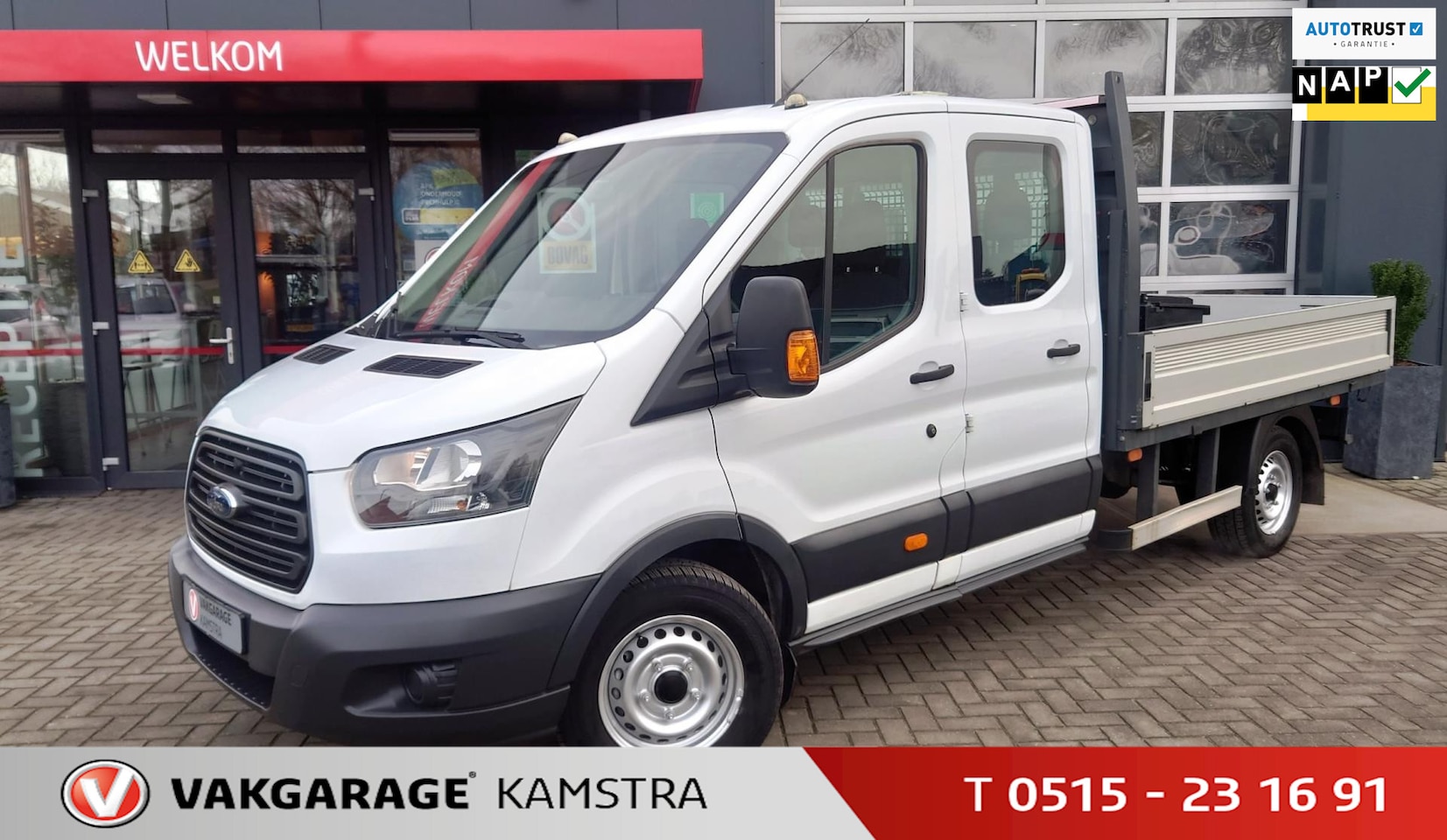 Ford Transit - 350 2.0 TDCI L4H1 DC Ambiente Pick-Up NAP Airco - AutoWereld.nl