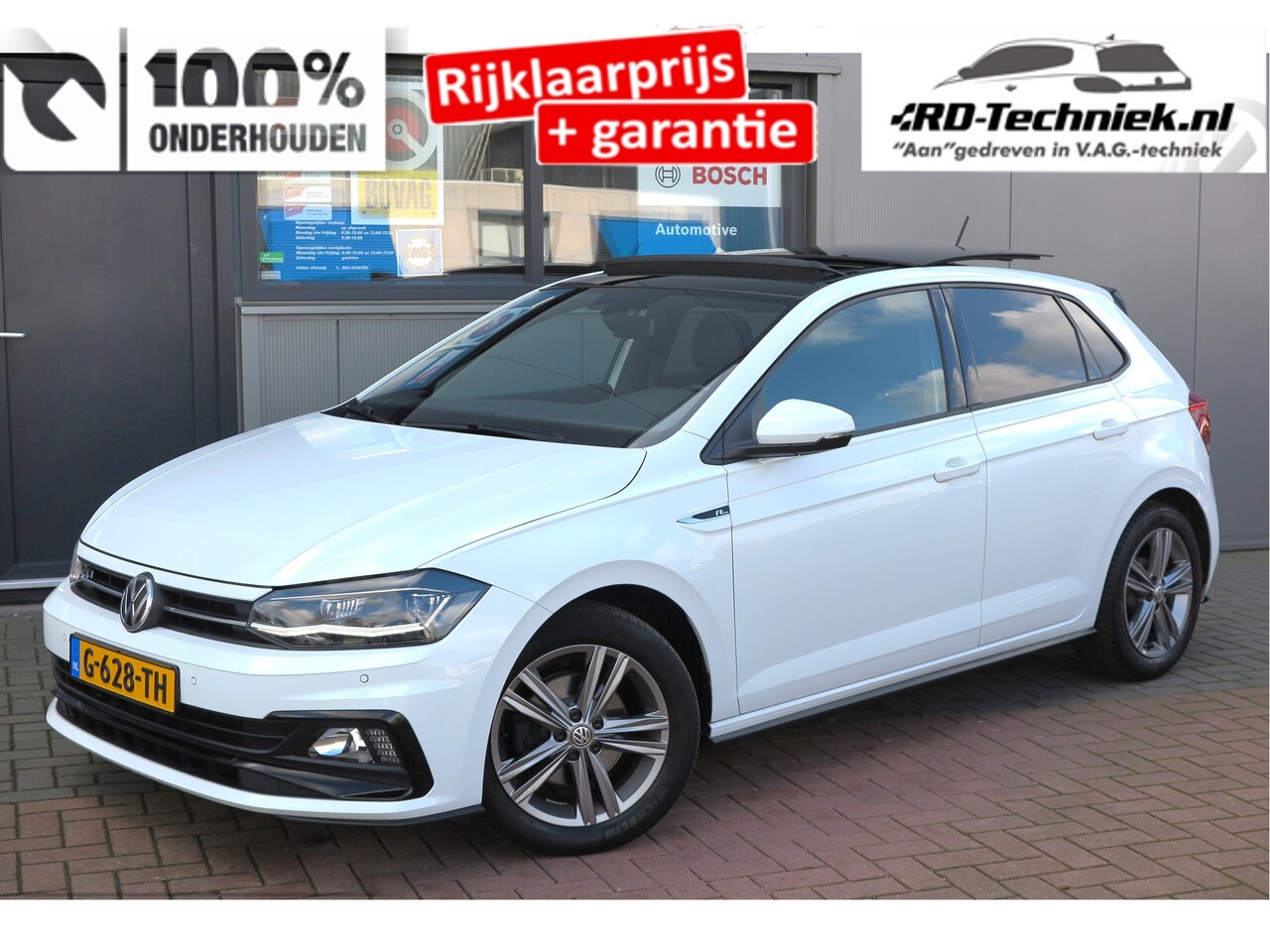 Volkswagen Polo - 1.0 TSI 85kw 116pk DSG Highline R-Line Pano dak,Led, Adaptive cruise , Navigatie via Carpl - AutoWereld.nl