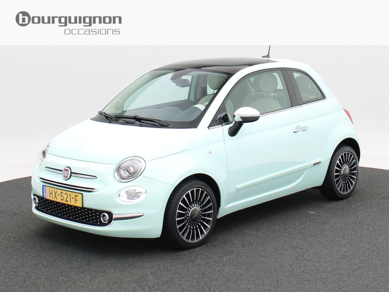 Fiat 500 - 0.9 TwinAir Turbo Lounge | Navigatie | Climate Control | Parkeersensoren | Panoramadak | B - AutoWereld.nl