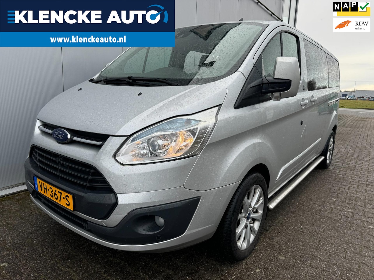 Ford Transit Custom - 290 2.2 TDCI Limited VERLENGD Airco Leer Navi Trekhaak 5-persoons KEURIG NW APK - AutoWereld.nl