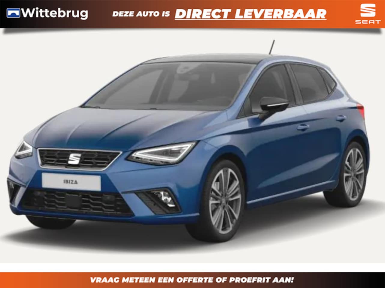 Seat Ibiza - 1.0 EcoTSI 115 PK FR Anniversary / Panorama dak / 18" LM velgen /Parkeersensor v+a - AutoWereld.nl