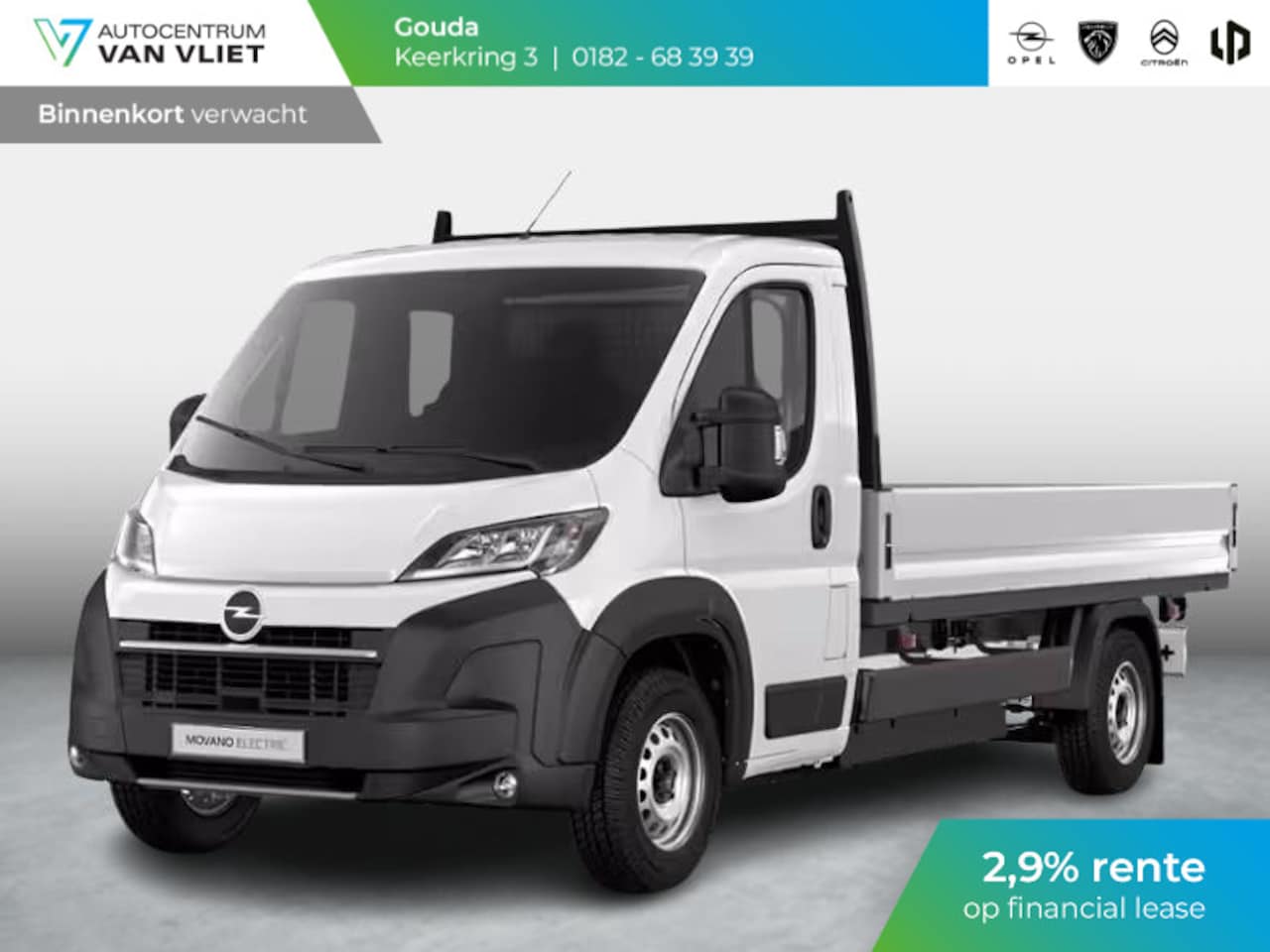 Opel Movano Electric - 4.25t L3 Zwaar 110 kWh | Open laadbak | 420km WLTP actieradius | 2,9% rente! - AutoWereld.nl