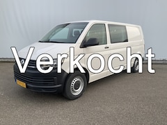 Volkswagen Transporter - 2.0 TDI L2H1 Comfortline Dub Cab Airco Cruise 6 Zits Trekhaak 2200 kg Euro 5